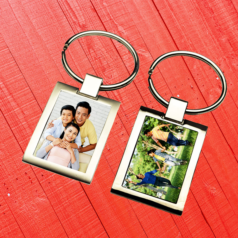 Breloc personalizat cu doua poze