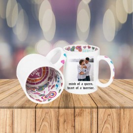 Cană interior “I love You” cu poză și mesaj