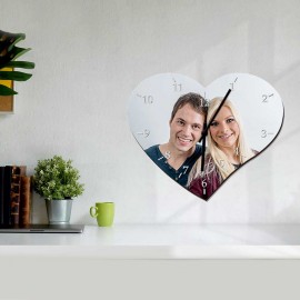 Ceas de perete inima din sticla