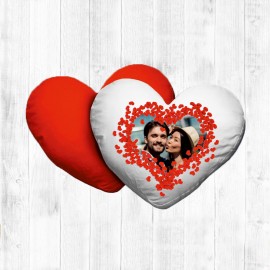 Perna inima alb cu rosu