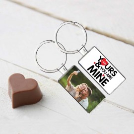 Breloc text "I am yours" si poza