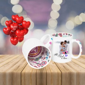 Cana interior Love cu poza si mesaj