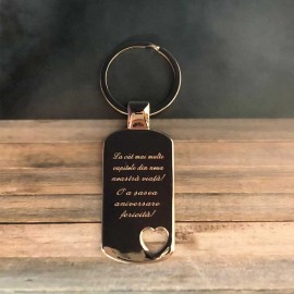 Breloc metalic cu motiv inimă