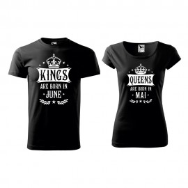 Set Tricouri - Kings / Queens are born in...