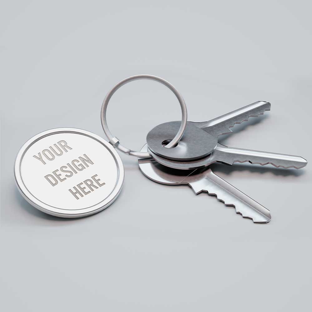 Brelocuri personalizate din plastic și metal